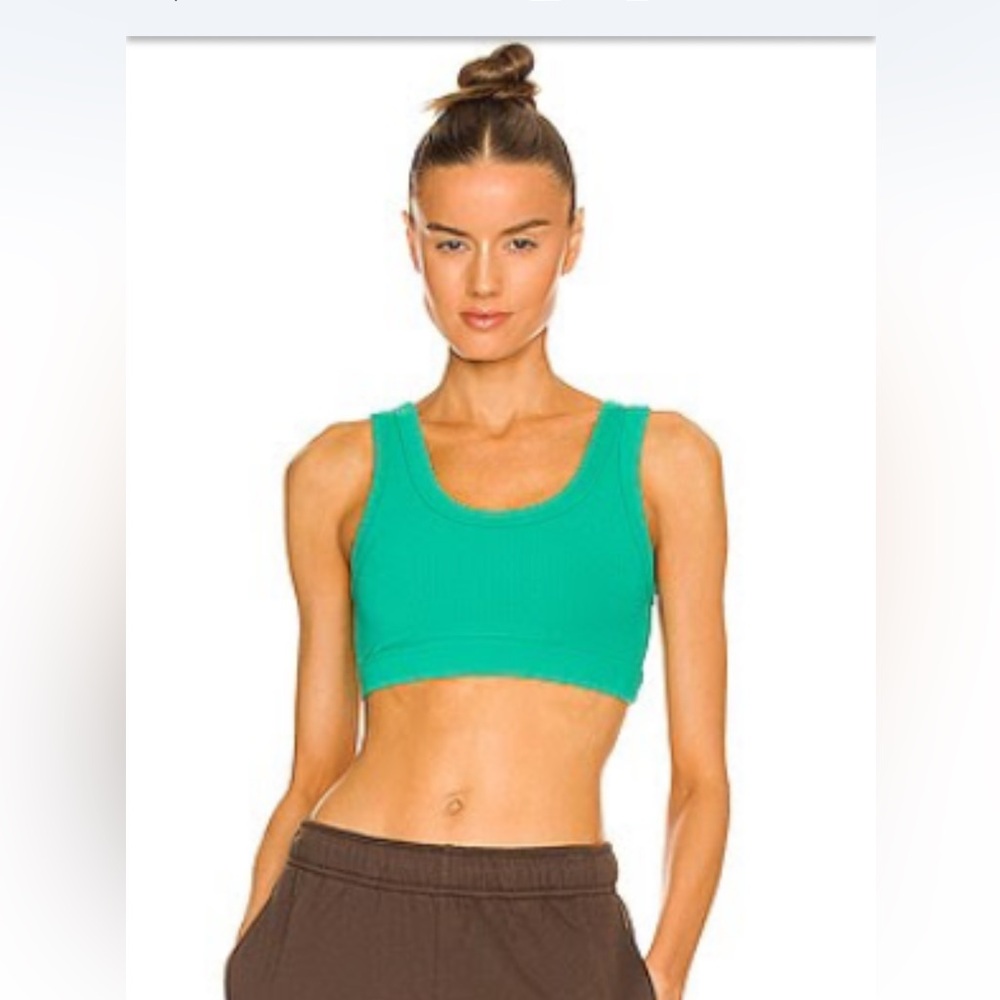 Like New Alo 'Wellness' Ribbed Bra - Green Emerald (Medium) Retail: $68 SOLD OUT